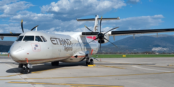Atterrato l&#039;aereo Alitalia-Etihad che che porterà a Fiumicino